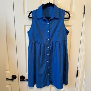 Blue Button Up Dress